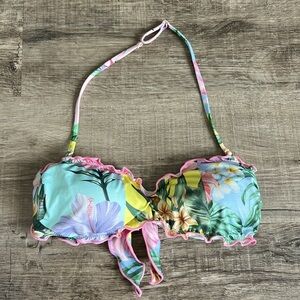 MC2 Saint Barth Bandeau Floral Bikini Top S